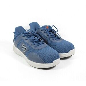 Fitville Navy Wide Steel Toe Puncture Proof Safety Sneakers Arch Support Sz 7EW